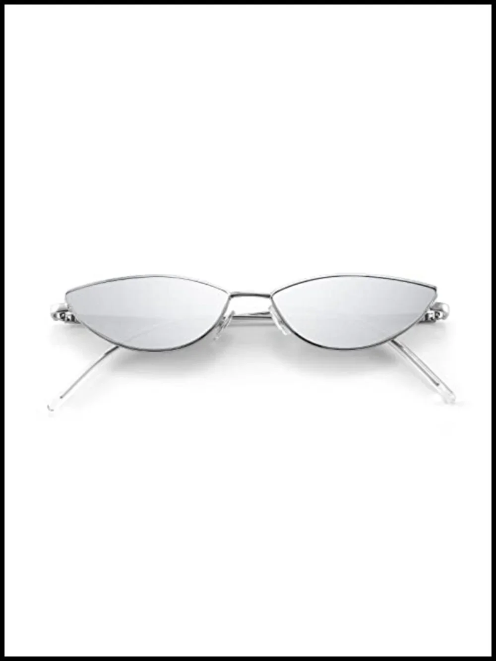Retro Small Petals Arc Temple Sunglasses UV400 Protection Lightweight Metal